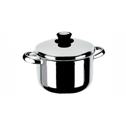 OLLA FORMA ACERO INOX 20 CM. CON TAPA